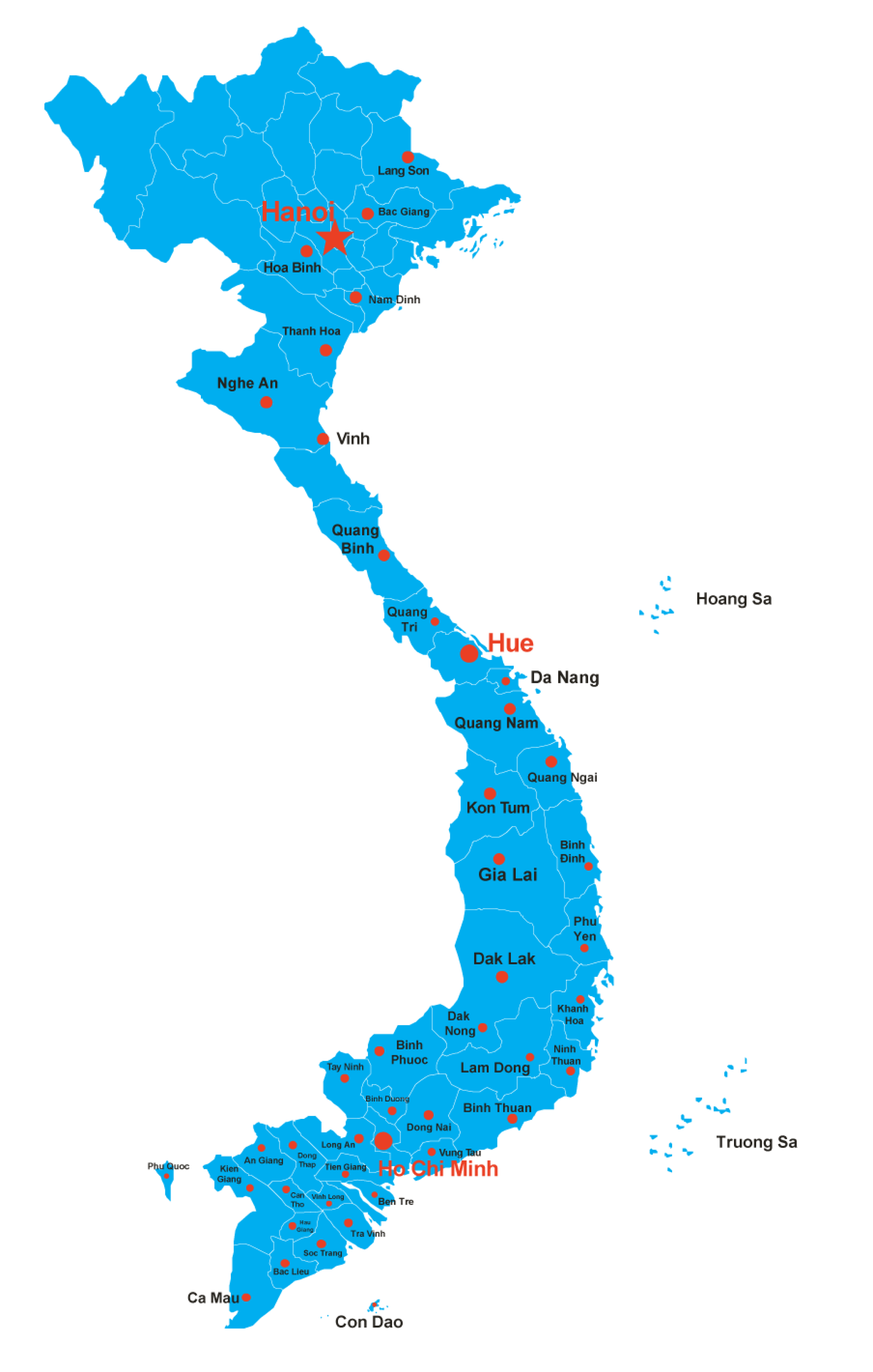 bản đồ thị trường nội địa